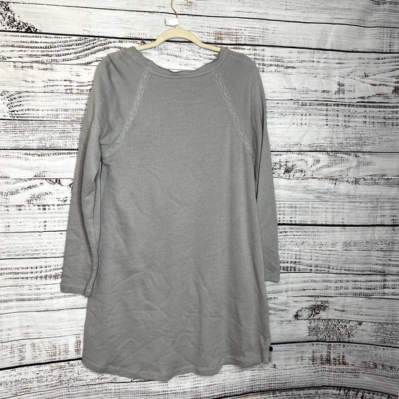 Soft Surroundings Grey Long Sleeve Sweatshirt Dress Soft & Comfy Med - Picture 3 of 3